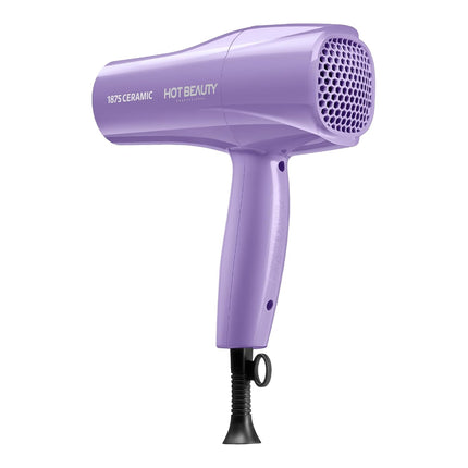 1875W Ceramic Hair Dryer Fast Drying with Comb & Detangler Attachments Purple