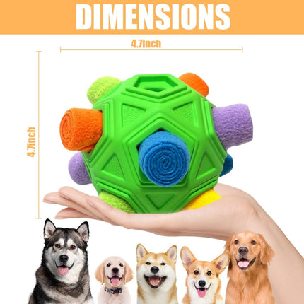 Dog Snuffle Ball – Interactive Puzzle Toy with Squeaky Carrot, Any Size