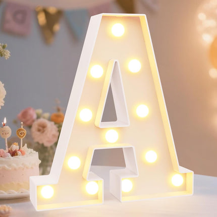 LED Marquee Letter Light A, Light Up Alphabet Sign for Party Wedding Home Decor