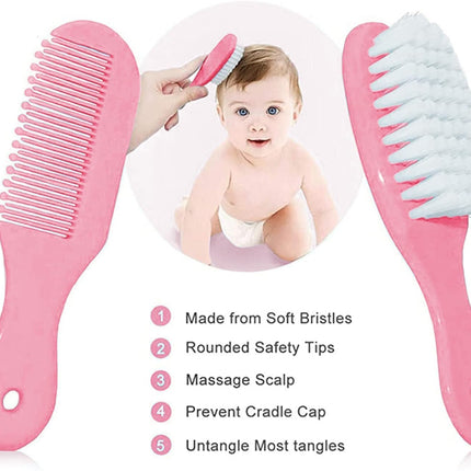 Baby Grooming Kit – Infant Safety Care Set with Brush, Comb, Nail Clipper & Aspirator