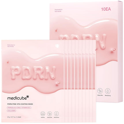Salmon DNA PDRN Pink Vita Sheet Mask 10EA – Korean Glass Skin Mask