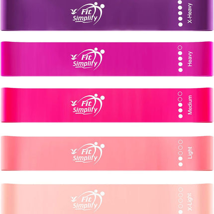 5 Pack Resistance Loop Bands for Home Workout, Yoga and Strength Training