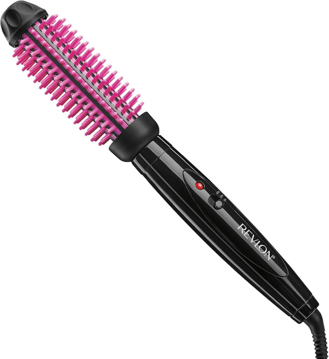 Silicone Bristle Heated Hair Styling Brush 1 Inch Barrel for Volume