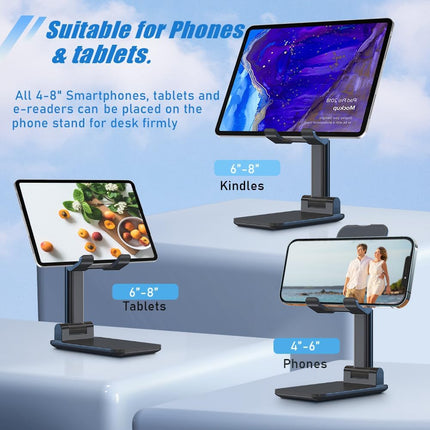 Desk Phone Holder MT-6 – Silicone Mat, Foldable & Adjustable for Devices
