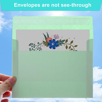 50 Pack Colored Envelopes, 5x7" A7 Invitation Envelopes for Weddings & Cards