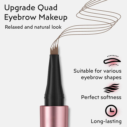 2-Pc Microblading Eyebrow Pen – Waterproof, 4-Fork Tip, Light Brown