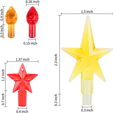 210-Piece Twist Light Bulbs for Ceramic Christmas Trees – Medium Size Christmas Tree Ornaments