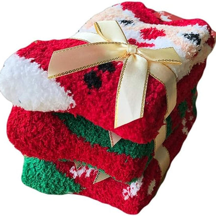 Christmas Fuzzy Socks for Women – Warm & Cozy Slipper Socks Holiday Gift