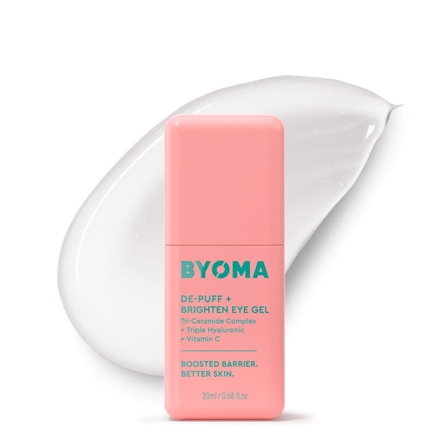 De-Puff Brighten Eye Gel 20ml, Hyaluronic Acid Vitamin C Cream for Dark Circles & Puffiness