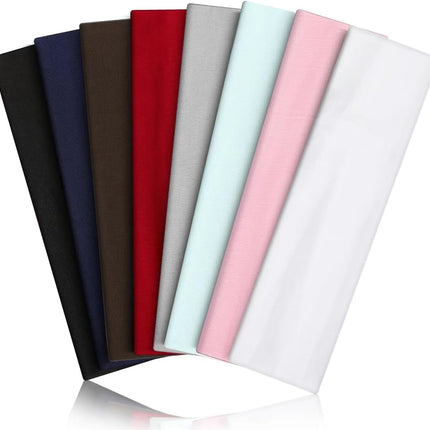 8PCS Running Headbands – Lightweight, Sweat Absorbent, Men & Women