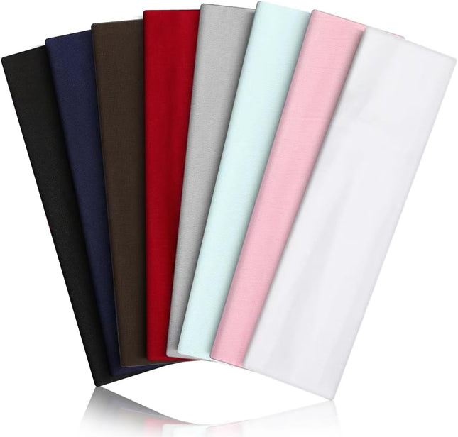 8PCS Running Headbands – Lightweight, Sweat Absorbent, Men & Women