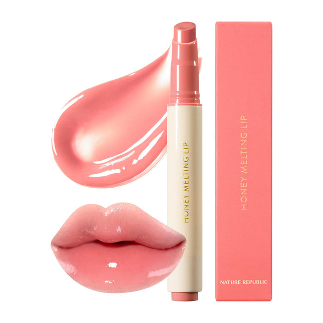 Honey Melting Lip 02 Fig, Hydrating Lip Balm, Sheer Tint, Glossy Nude Finish
