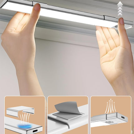 3 Pack 8" Rechargeable Under Cabinet Lights Motion Sensor Wireless Kitchen Lights