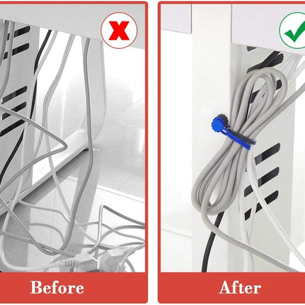 9 Pack Magnetic Cable Ties, Silicone Cord Organizer for Headphones & Cables