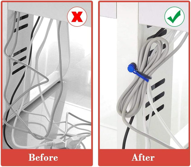 9 Pack Magnetic Cable Ties, Silicone Cord Organizer for Headphones & Cables