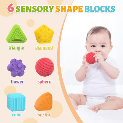 6-Pc Montessori Shape Toys – Early Learning & Development for Toddlers