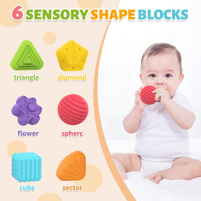 6-Pc Montessori Shape Toys – Early Learning & Development for Toddlers