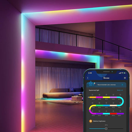 16.4FT RGBIC LED Strip Lights, Bluetooth App Control, DIY Multi-Color Home Decor