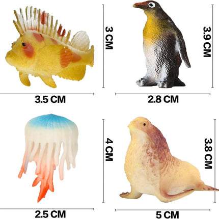 52-Pack Ocean Animal Figures – Mini Sea Life Toys for Kids & Parties
