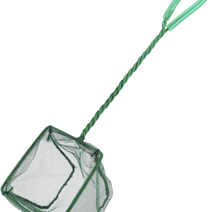 Small Aquarium Fish Net 4 Inch Fine Nylon Mesh with 9.5 Inch Braided Metal Handle