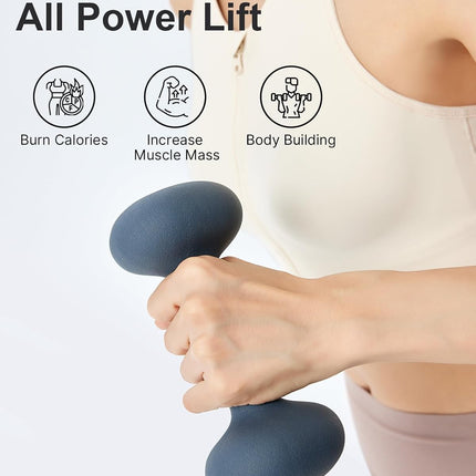 Dumbbell Set of 2, 2-15 lb Hand Weights for Women, Non-Slip Home Gym Weights