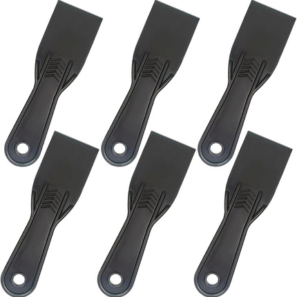 6 Pack Plastic Putty Knives – 2" Flexible Scrapers for Drywall & Spackling