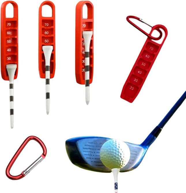 Golf Tee Height Adjuster – Precision Tee Setter (20-70mm) for Better Game Performance