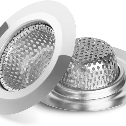 2-Pack Bathtub Drain Strainer – 2.79” Stainless Steel Hair Catcher