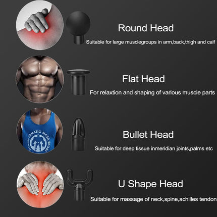 Deep Tissue Massage Gun – High Torque Muscle Massager for Pain Relief