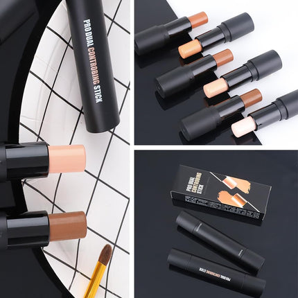 4 Colors Cream Contour Stick Kit Highlight Concealer Primer Face Makeup