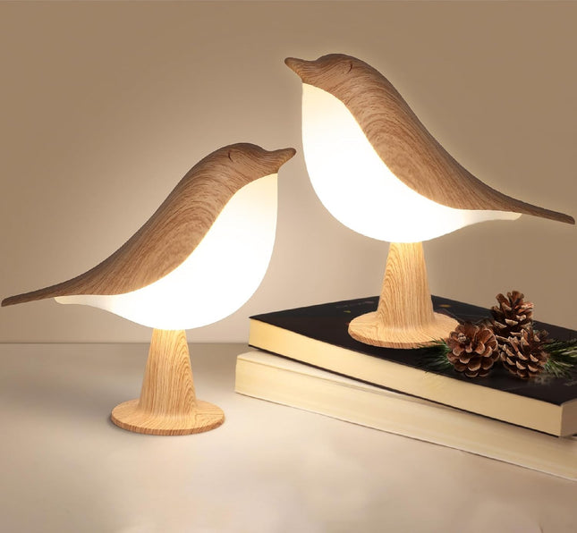 2-Pack Bird Night Lamps – Cordless Touch Dimmable Lights