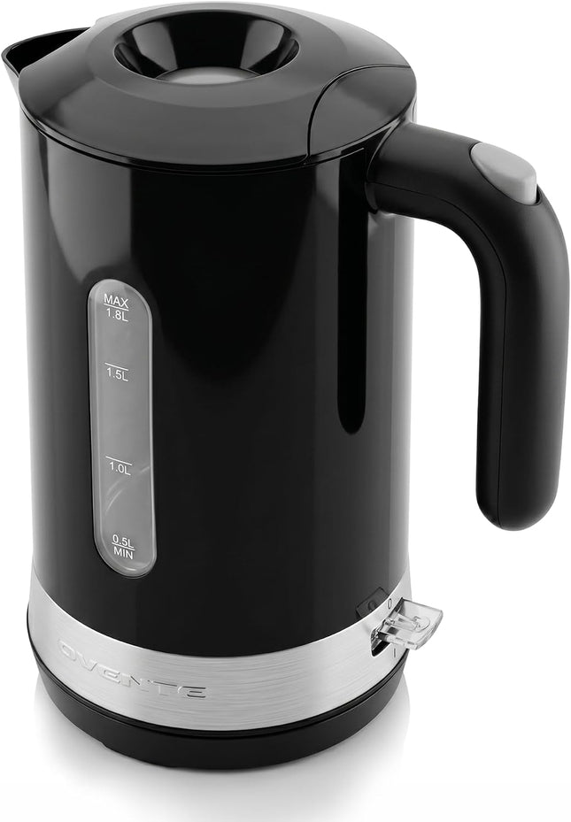 1.8L Electric Tea Kettle 1500W Fast Boil Water Boiler Black KP413B BPA-Free