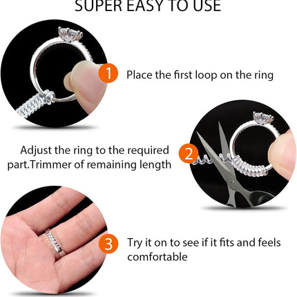 6PCS Ring Size Adjuster Spacers for Loose Rings Invisible Ring Tightener