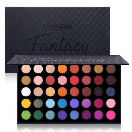 Highly Pigmented Eyeshadow Palette, Matte Shimmer Metallic Blendable Natural Shades