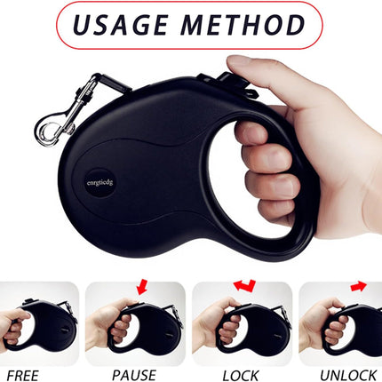 16ft Retractable Dog Leash – Lightweight, Tangle-Free, One-Hand Brake