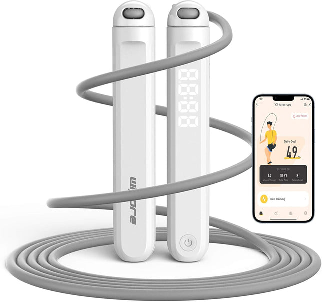 Jump Rope with Counter & App – Tangle-Free Speed Skipping Rope for Fitness & Workouts