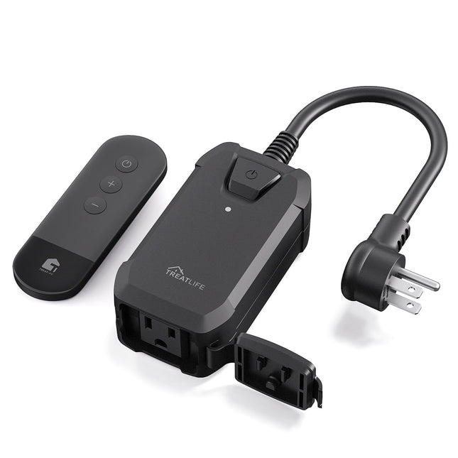 100FT Wireless Dimmer Plug – IP44, Outdoor, 400W Max, String & Patio Lights