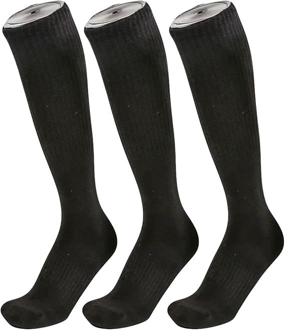 3 Pairs Men’s Hiking Socks, Army Green Over-the-Calf Outdoor & Hunting Socks