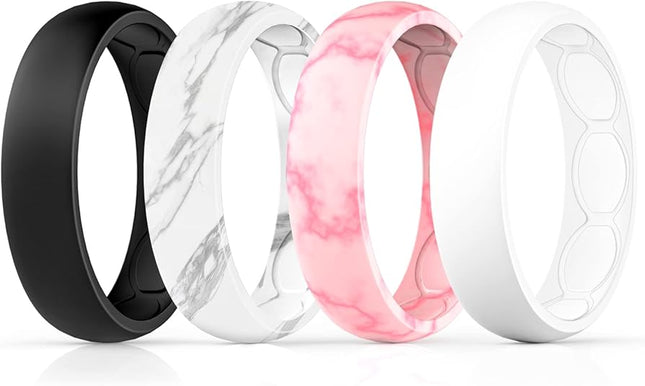 Women’s Silicone Wedding Ring – 5.7mm, Breathable, Durable & Comfortable