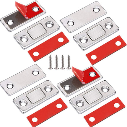 Ultra Thin Cabinet Magnetic Catch – 4-Pack for Kitchen & Closet Doors
