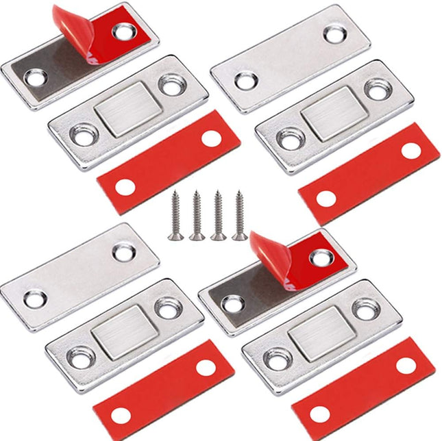 Ultra Thin Cabinet Magnetic Catch – 4-Pack for Kitchen & Closet Doors