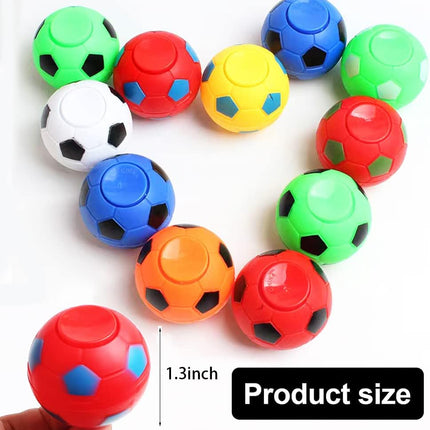 32 PCS Mini Soccer Ball Fidget Spinners – Rotatable Stress Toys for Kids