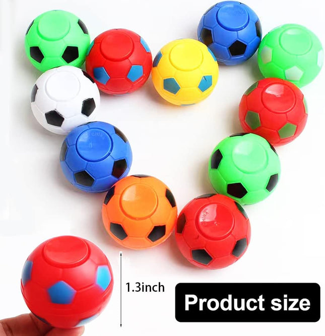 32 PCS Mini Soccer Ball Fidget Spinners – Rotatable Stress Toys for Kids
