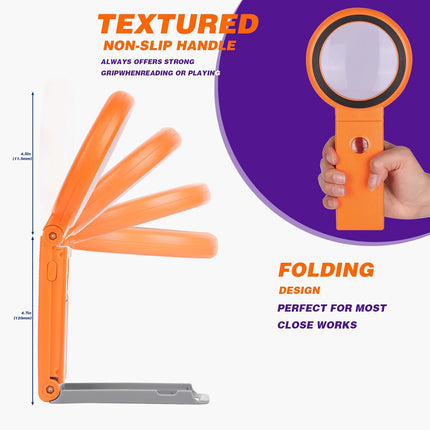LED Magnifying Glass with Stand – Lighted Magnifier for Seniors & Close Work