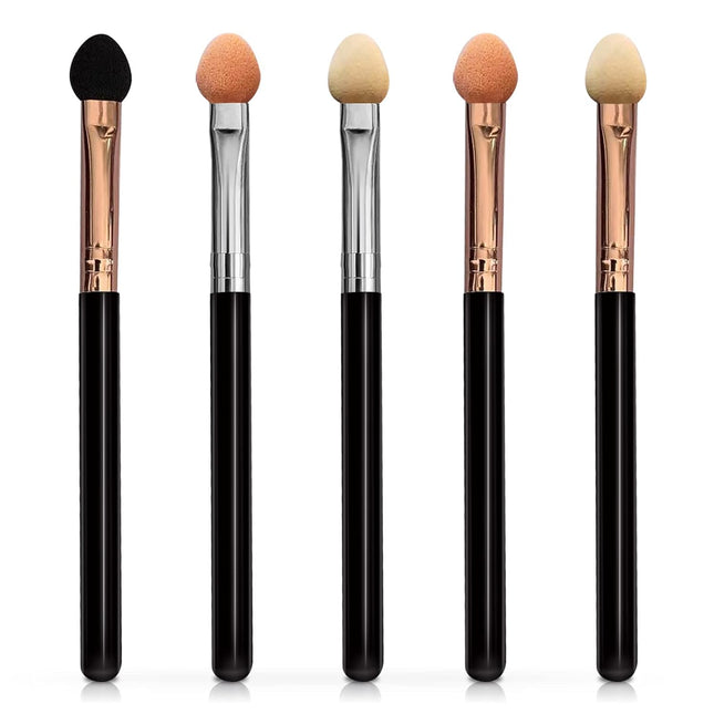 5 Pcs Double Sided Eyeshadow Applicators Reusable Foam Tip Makeup Brushes