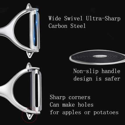 2PCS Vegetable Peeler Set Y & I Shape Stainless Steel Fruit Potato Peeler