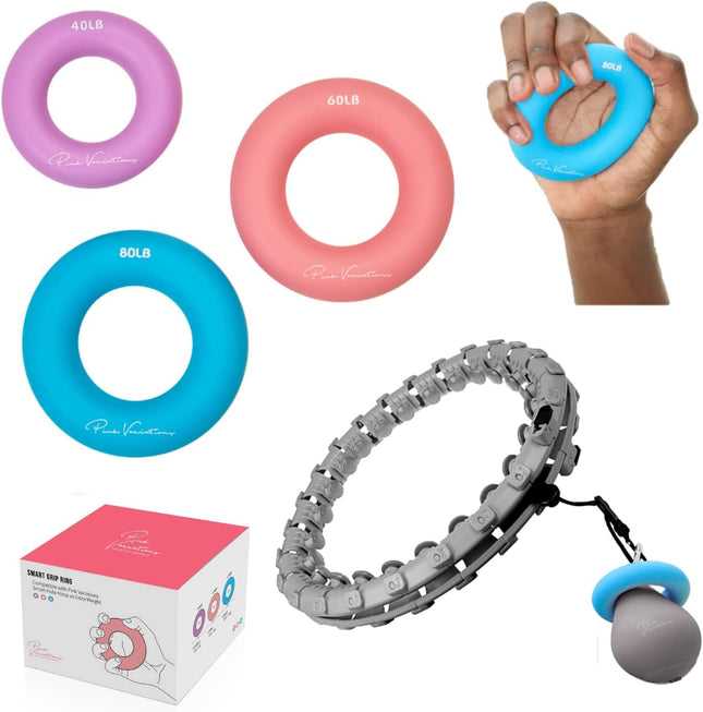 Smart Exercise Rings – Grip Strength Trainer, Pilates Ring for Fitness & Rehab