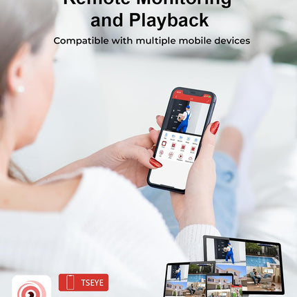 1080P Wired Security Camera System, 8CH DVR, 1TB HDD, 4x 5MP IP68 Cameras