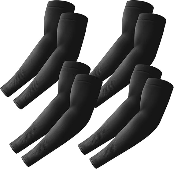 4 Pairs UV Protection Arm Sleeves Cooling Compression Tattoo Cover Men Women