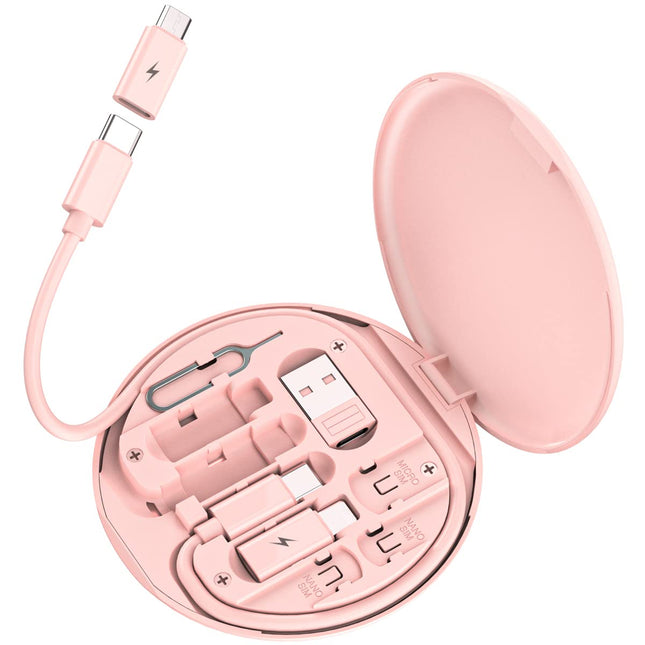 Multi USB Charging Adapter Kit – USB C to iOS, Micro, Type C, Data & Card Storage